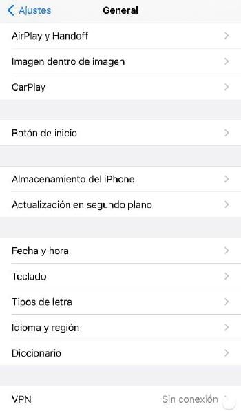 Ajustes iOS para VPN