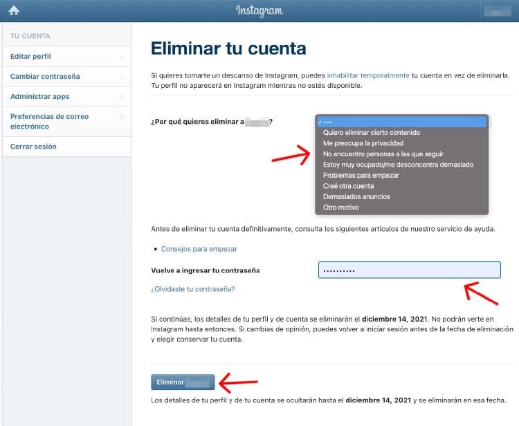 eliminar cuenta de Instagram para siempre. eliminar cuenta de Instagram para siempre.