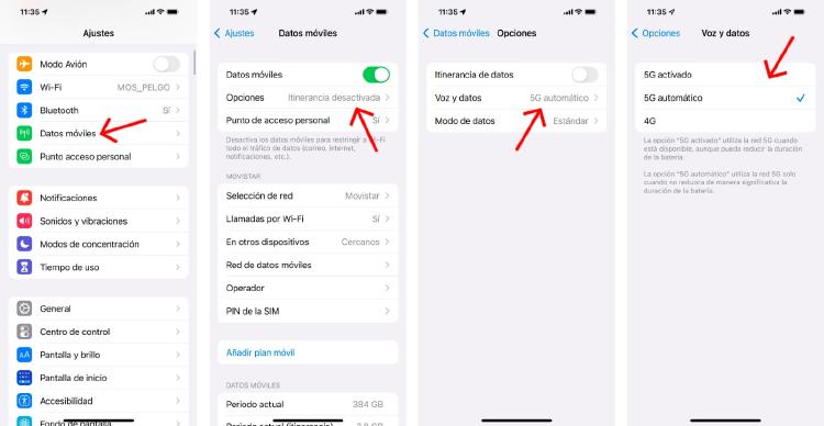 Desconectar 5G en el iPhone. Desconectar 5G en el iPhone.