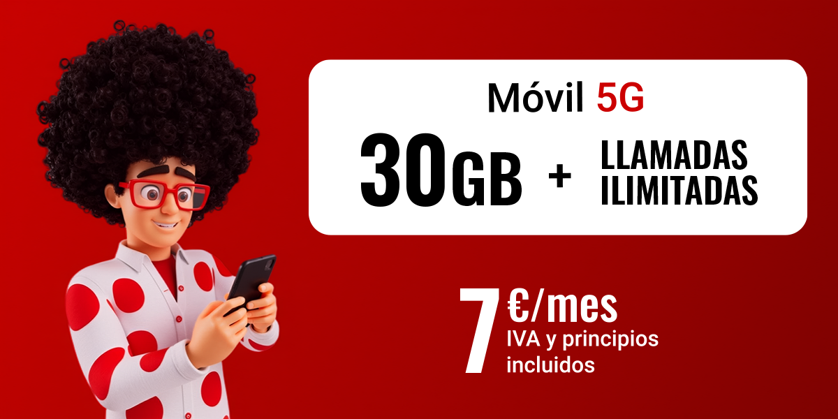 tarifa m&oacute;vil con 30GB y llamadas ilimitadas por 30 euros al mes