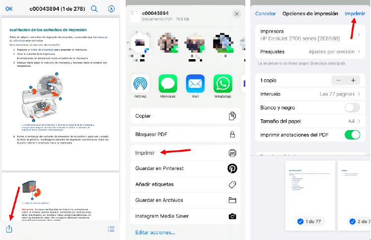 Imprimir desde dispositivos iOS es tan sencillo como seguir estos tres pasos. Imprimir desde dispositivos iOS es tan sencillo como seguir estos tres pasos.