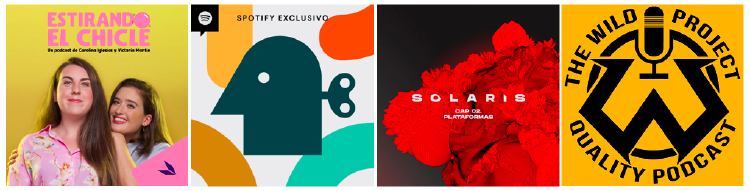 De izquierda a derecha: Estirando el chicle, Entiende tu mente, Solaris, The Wild Project De izquierda a derecha: Estirando el chicle, Entiende tu mente, Solaris, The Wild Project