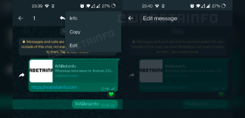 Por fin podremos editar mensajes ya enviados en WhatsApp.
