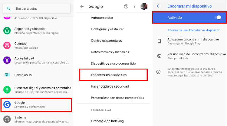 Configura tu teléfono Android.