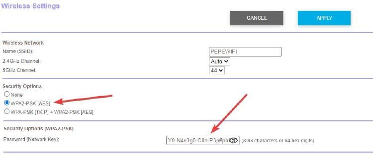 Clave Wi-Fi segura Pepe