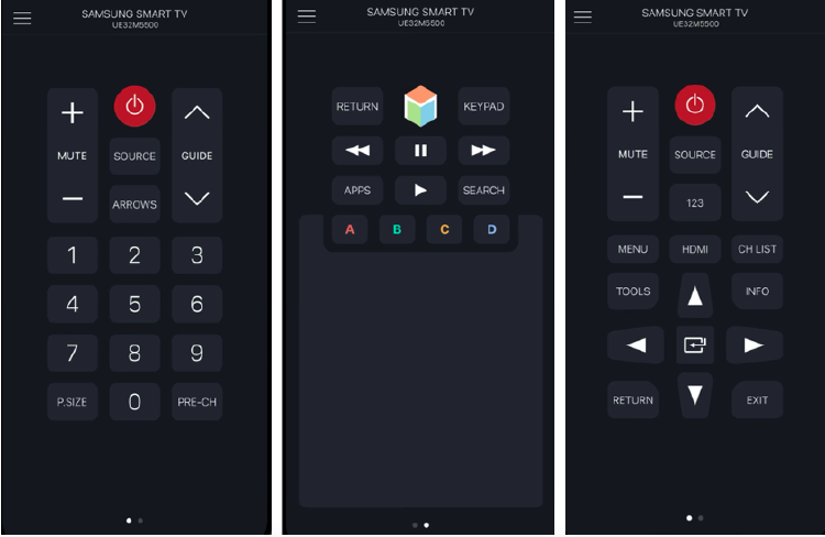 Mando a distancia Samsung TV es una réplica digital de los mandos a distancia físicos de la marca coreana. Mando a distancia Samsung TV es una réplica digital de los mandos a distancia físicos de la marca coreana.