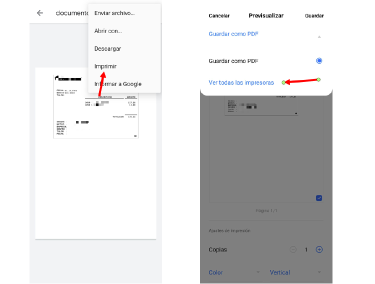 Imprimir desde dispositivos Android es sencillo e intuitivo. Imprimir desde dispositivos Android es sencillo e intuitivo.