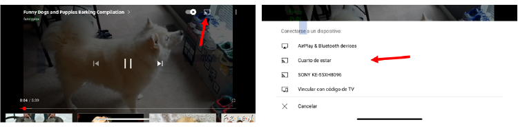Proyectar desde una app es fácil e intuitivo. Proyectar desde una app es fácil e intuitivo.
