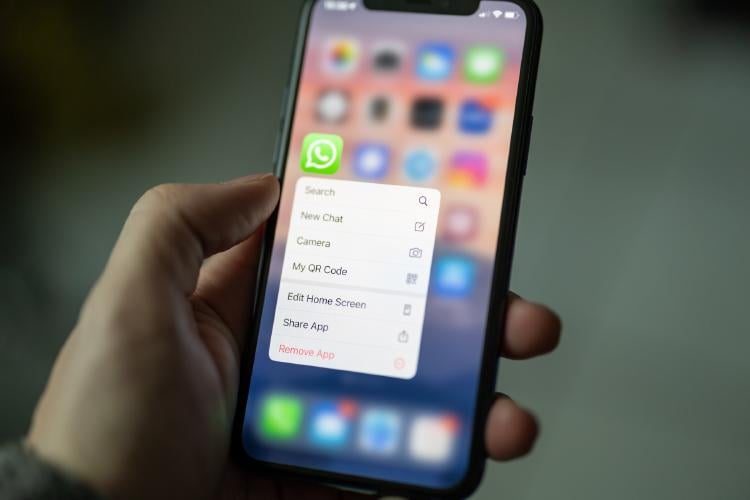 WhatsApp en un iPhone. WhatsApp en un iPhone.