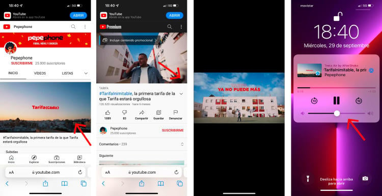 Reproduce YouTube en 2º plano en tu iPhone.