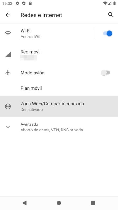 Compartir Internet movil Android