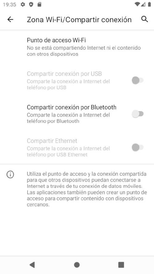 Compartir Internet movil Android - AP