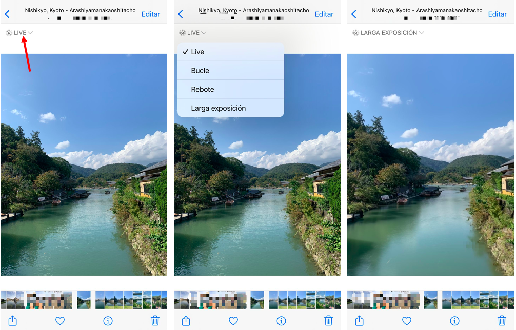Con iOS podremos conseguir este efecto en cualquier foto, directamente en la biblioteca de imágenes.