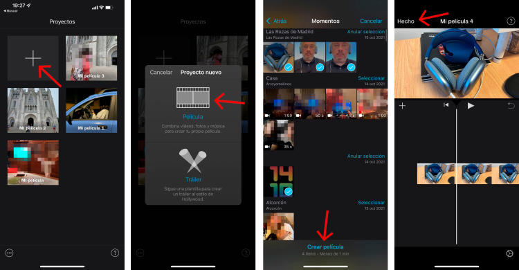 Crea una película con fotos en iMovie. Crea una película con fotos en iMovie.