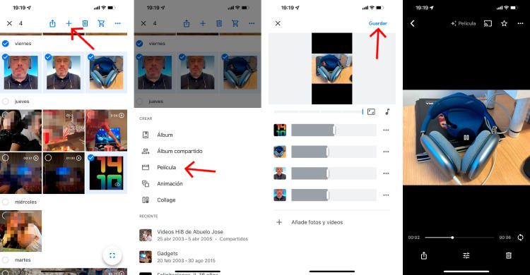 Crea vídeos con fotos en Google Fotos. Crea vídeos con fotos en Google Fotos.
