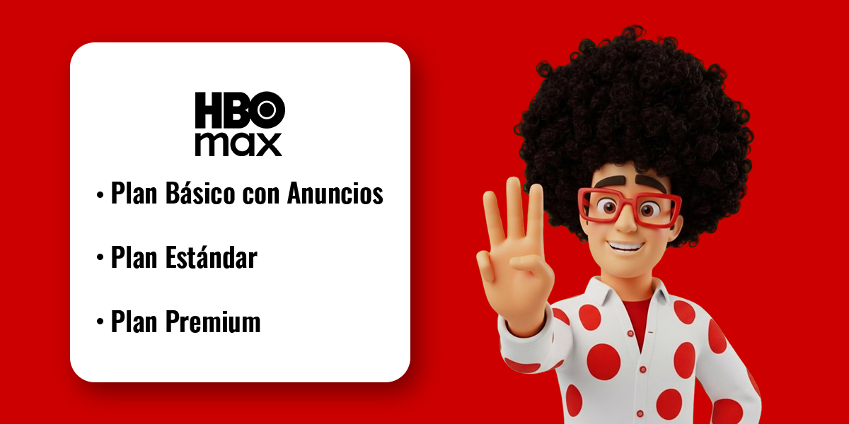 Pepe mostrando los tres planes disponibles