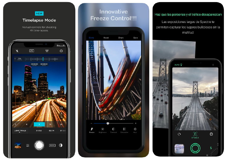 Spectre, Moment y Slow Shutter, las mejores apps para conseguir fotografías de larga exposición con tu teléfono.